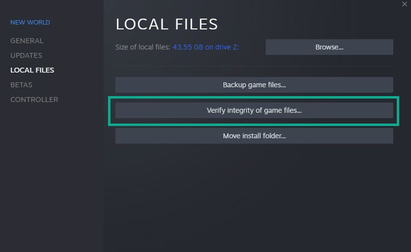 Fix 5 Verify integrity of game files