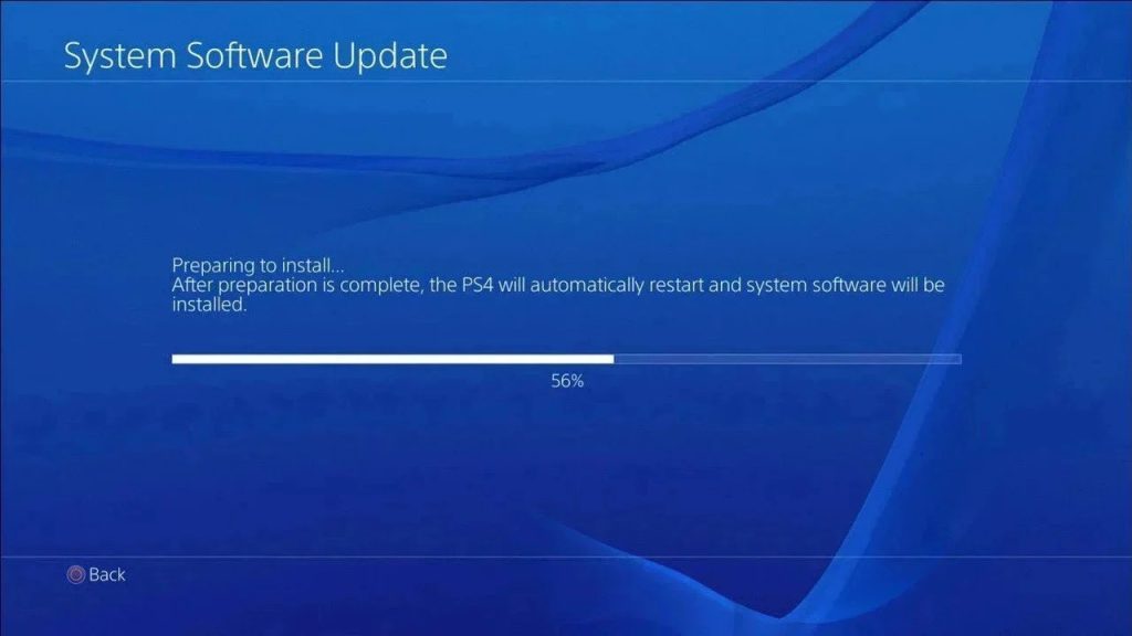 PS4 system software update