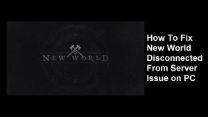 How To Fix New World Disconnected From Server Issue on PC