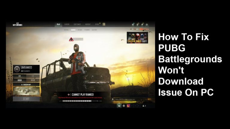 How To Fix PUBG Battlegrounds Won't Download Issue On PC