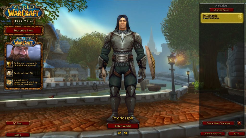 world of warcraft free trial account creation