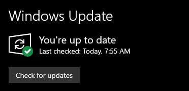 Solution 4: Windows Update