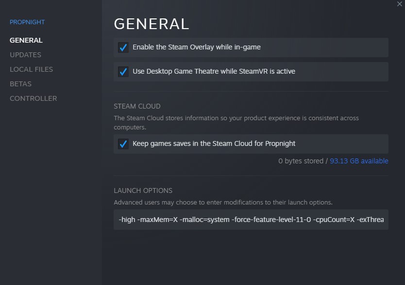 Type “-high -maxMem=X -malloc=system -force-feature-level-11-0 -cpuCount=X -exThreads=X -force-d3d11-no-singlethreaded”