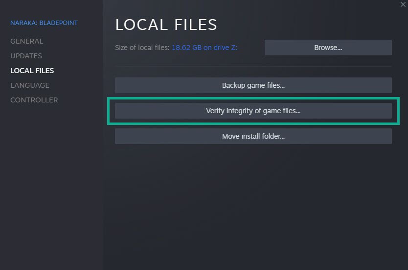 Fix 4: Verify integrity of game local files
