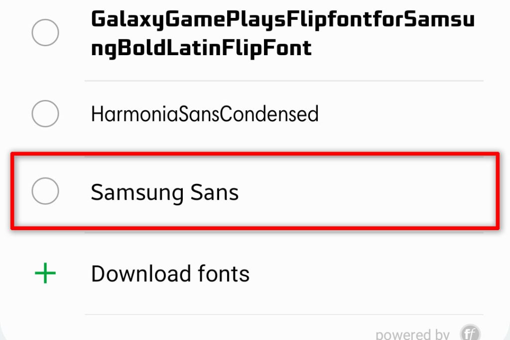 customize font style size galaxy s22 9