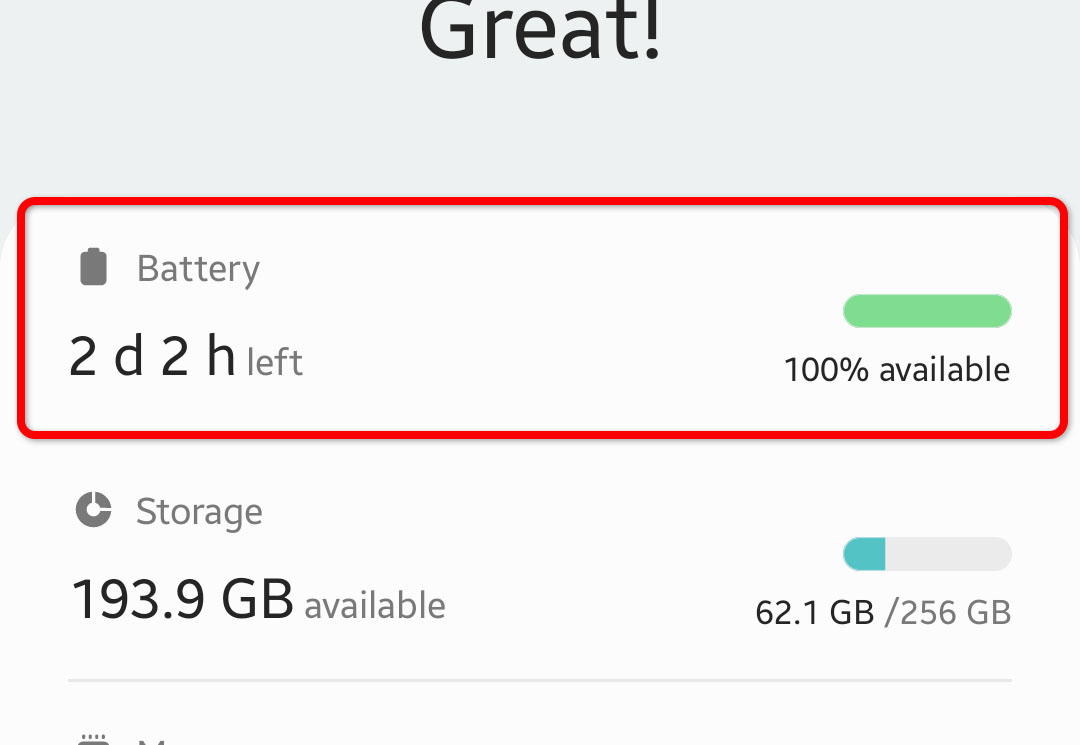 How To Display Battery Percentage on Galaxy S22