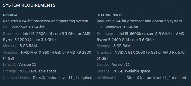 god of war minimum system requirements