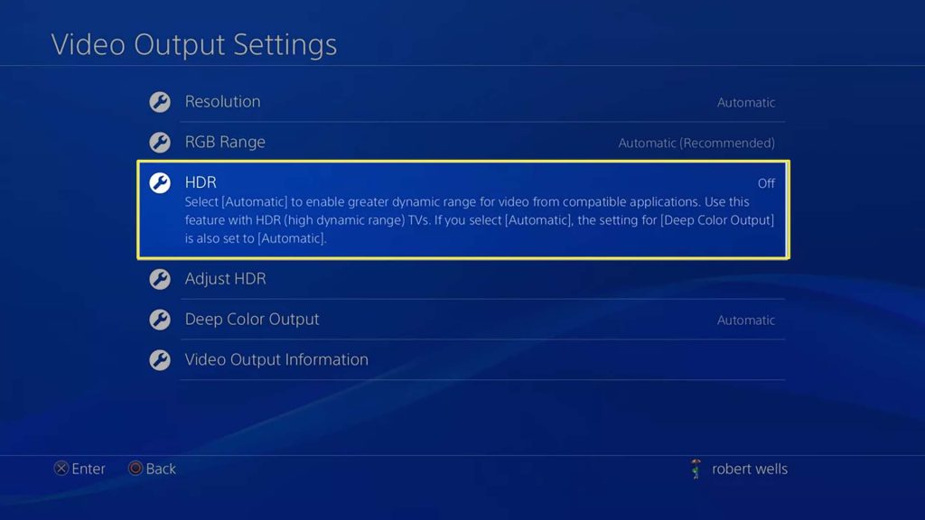 ps4 video output