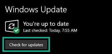 Fix 6: Windows updates