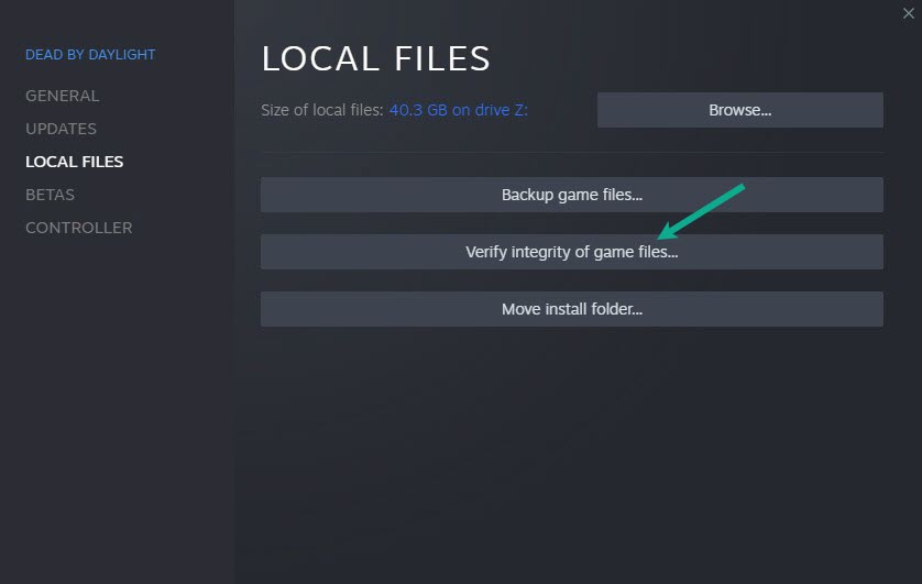 Click Verify integrity of game files 2
