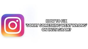 How To Fix ‘Sorry Something Went Wrong’ On Instagram?