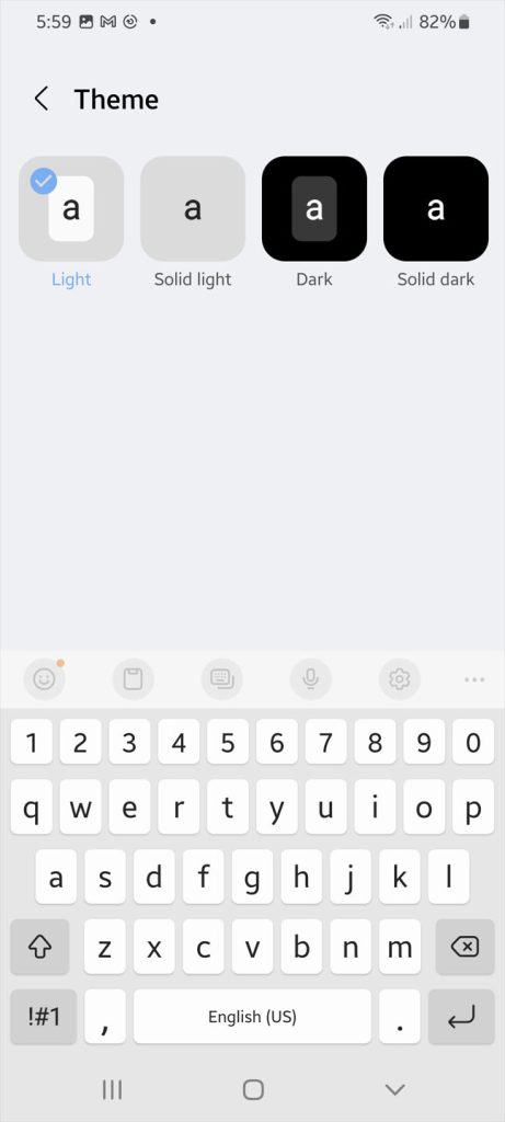 change keyboard theme galaxy s22 5