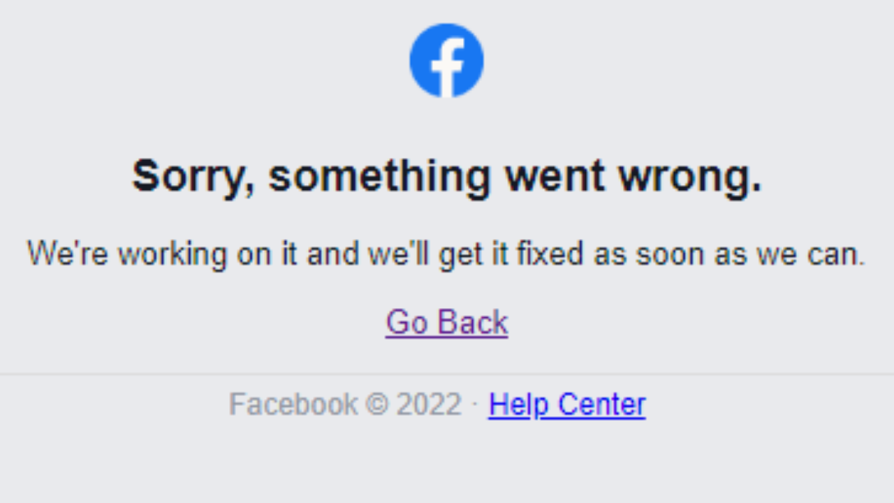 facebook review something went wrong