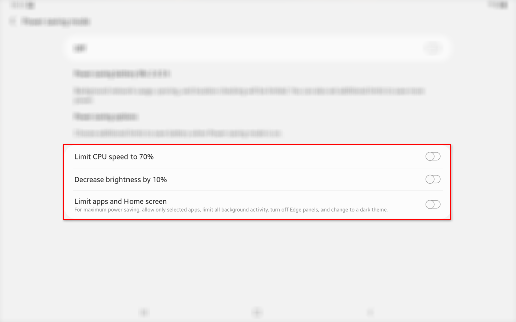 galaxy tab s8 power saving mode 3