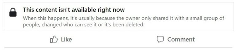 How To Fix Facebook This Content Isnt Available Right Now Error