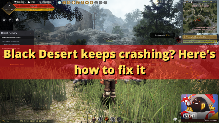 Black Desert keeps crashing? Here's how to fix it