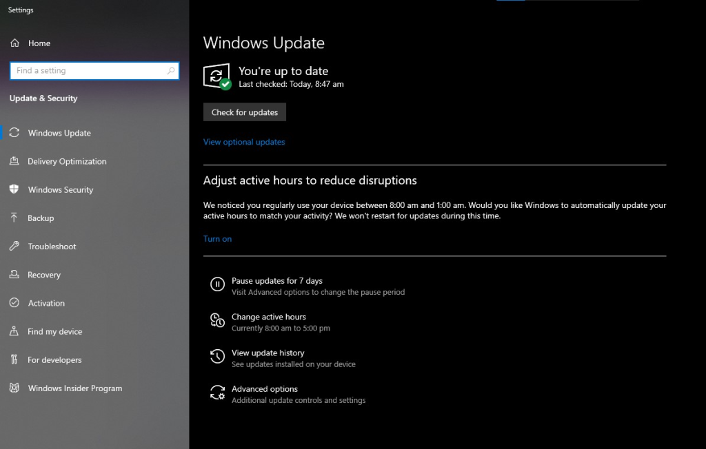 Fix #3 Update Windows OS