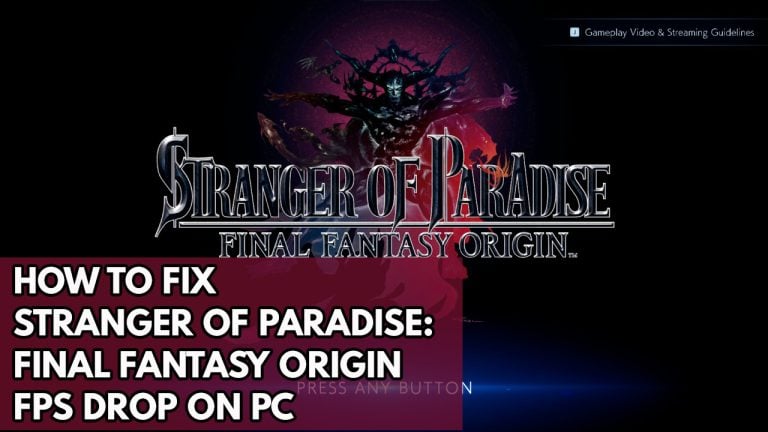 Stranger Of Paradise: Final Fantasy Origin FPS Drop