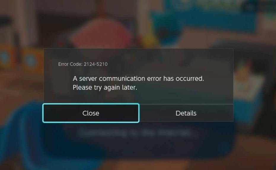 Nintendo Switch Error Code 2124 5210