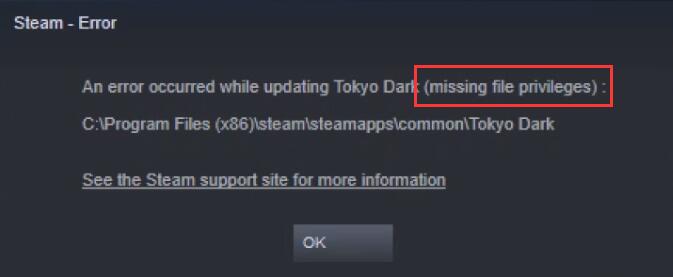 Steam error