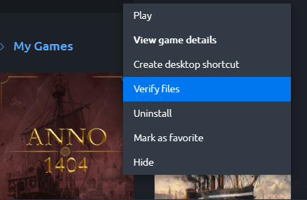 Verify files UPlay