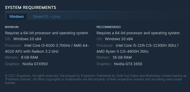 Core keeper Windows system requirements