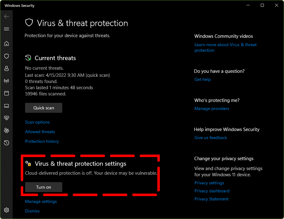 virus threat protection