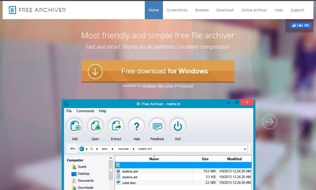 6.) B1 Free Archiver