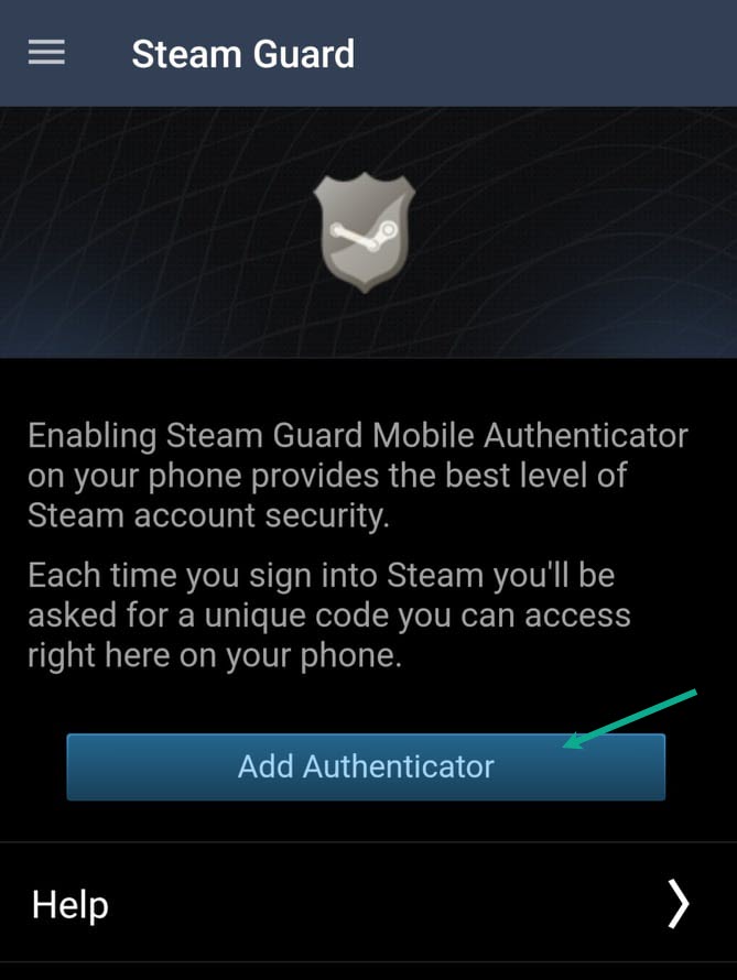  Press Steam guard to enable Steam guard mobile authenticator on your phone