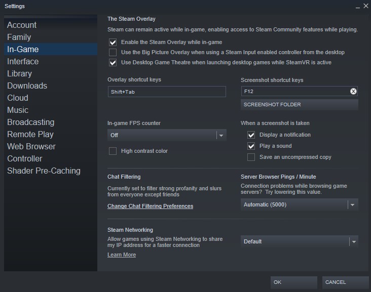Disable Steam overlays
