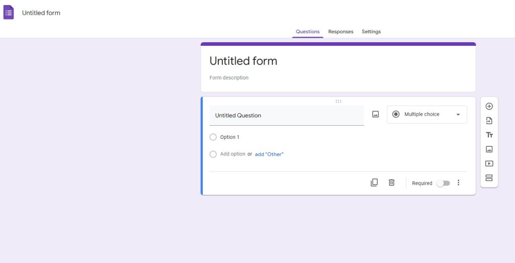 Step 3: Edit and format the Google forms. Fill up the google forms with question