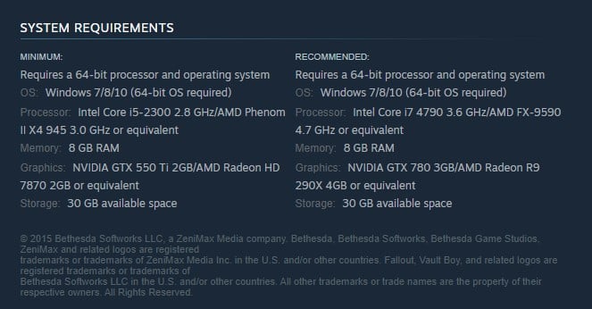 Fix #1 Check Fallout 4 black system requirements