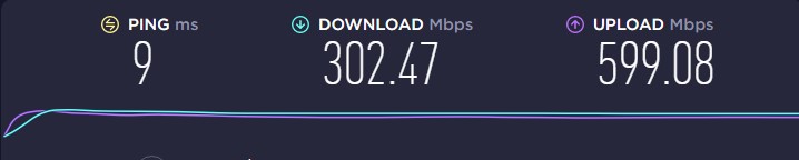 Check Internet download speed result