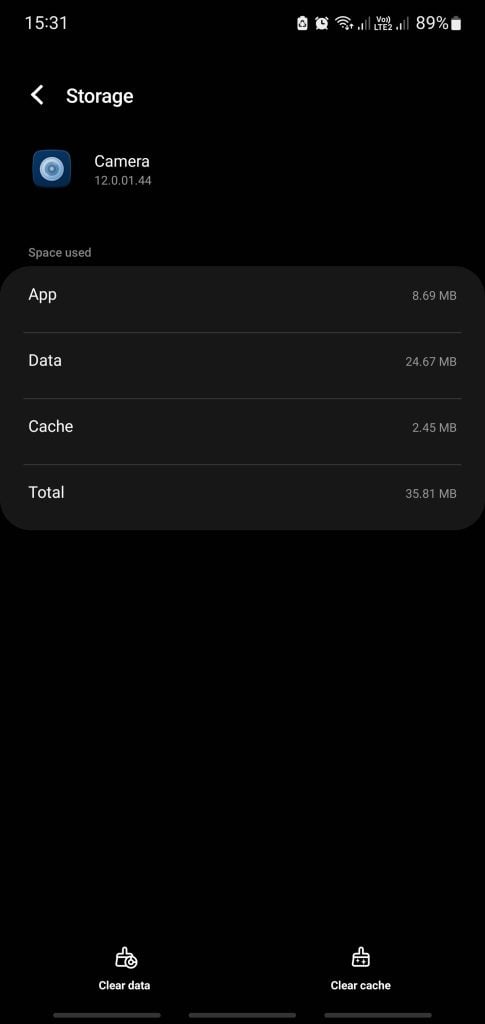 Clear app cache data Android