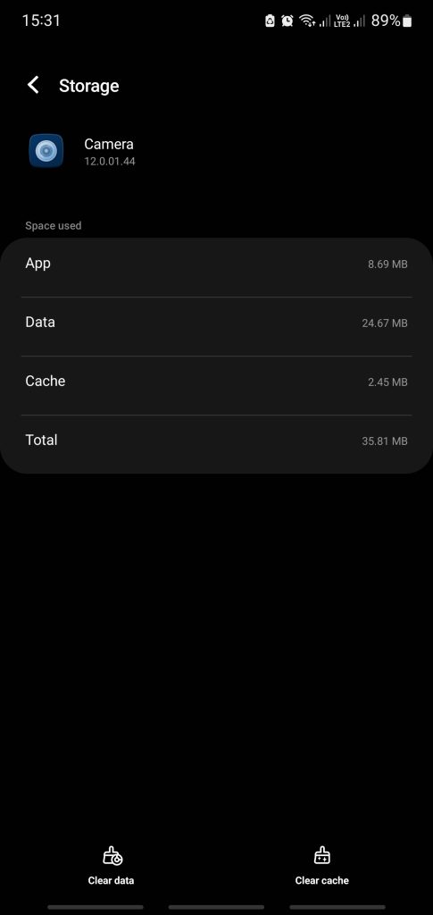 Clear app cache data Android