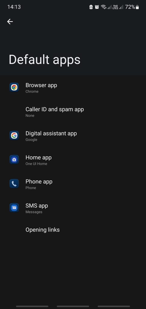 Default apps android messages