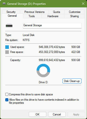 Disk Cleanup tool