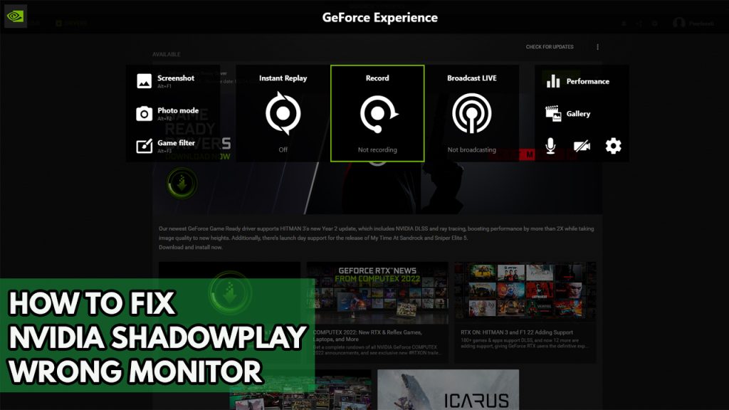 Fix desktop capture NVIDIA ShadowPlay recording wrong monitor