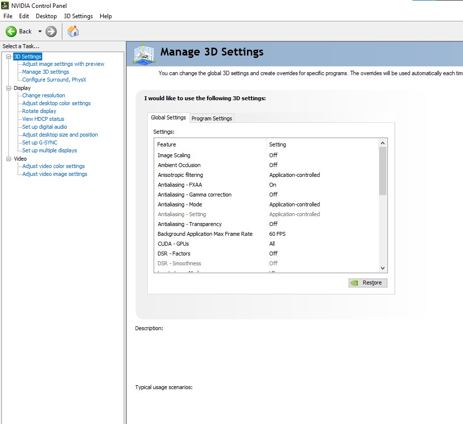 Using the NVIDIA Control Panel