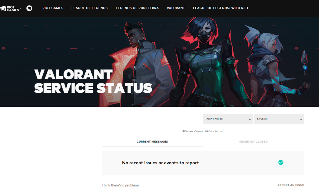 Valorant server status