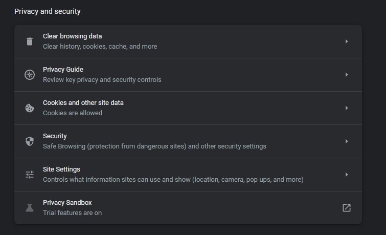 Solution #2 Clear browsing data