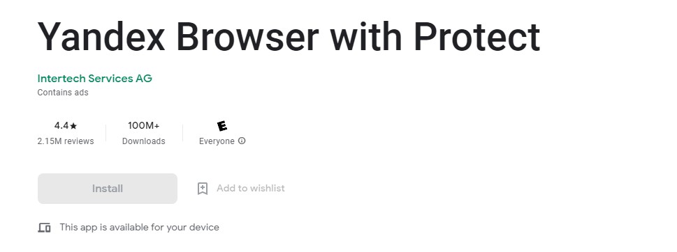 Yandex browser