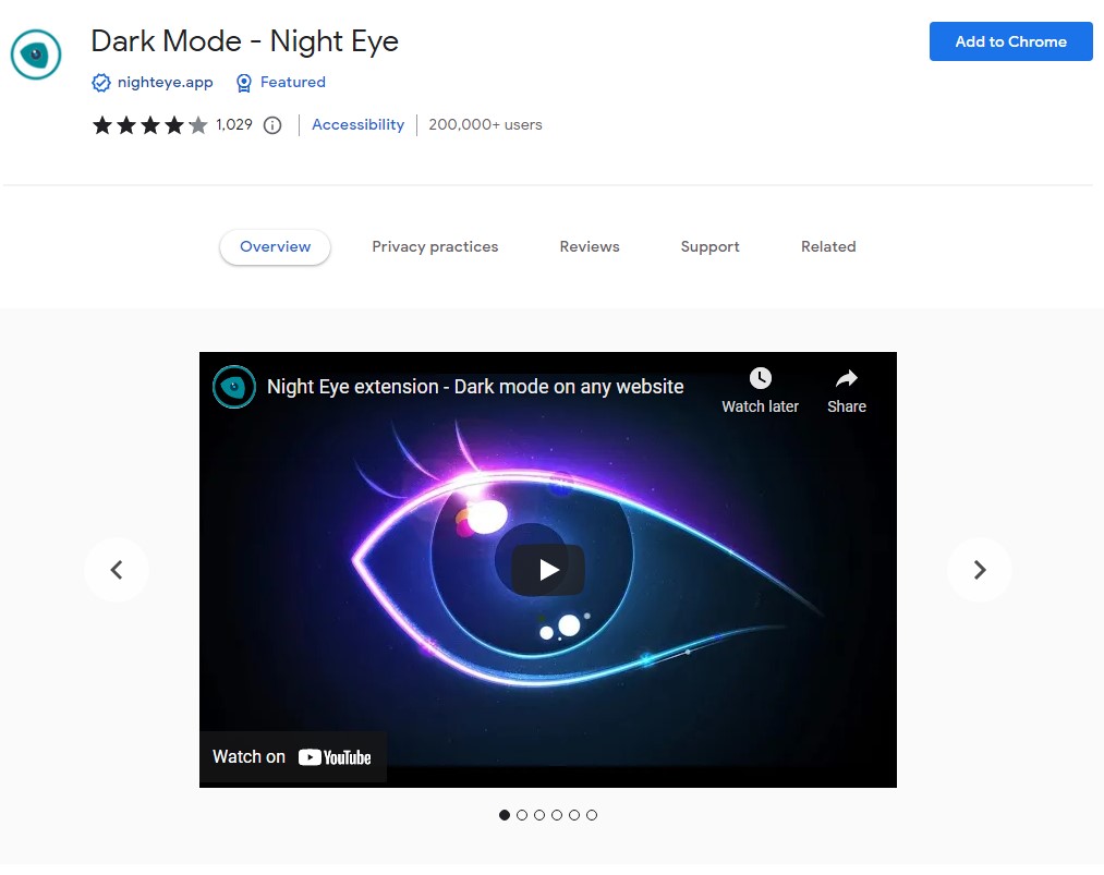 Dark Mode - Night Eye