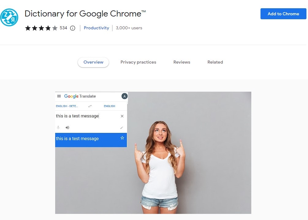 Dictionary for Google Chrome
