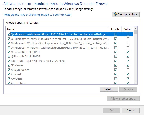 Fix #4 Check Windows defender firewall