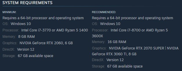 Fix #1 Check Steelrising system requirements