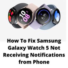 How To Fix Samsung Galaxy Watch 5 Not Receiving Notifications From Phone