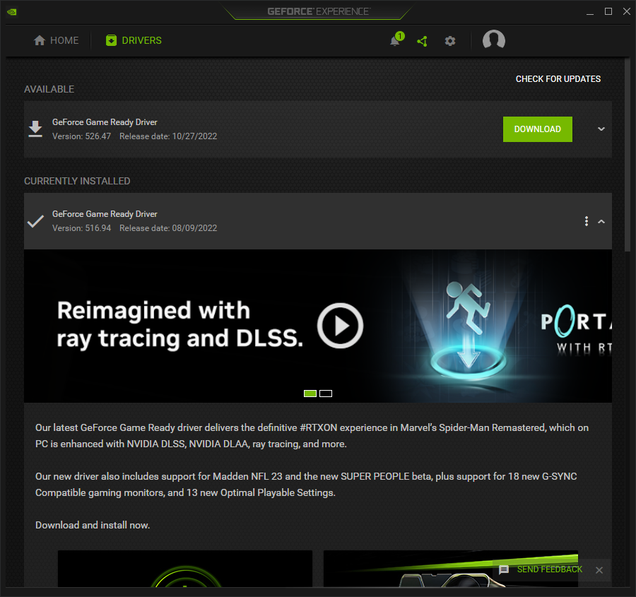 NVIDIA GPU update