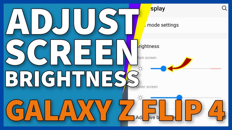 adjust main cover screen brightness galaxy z flip 4 7