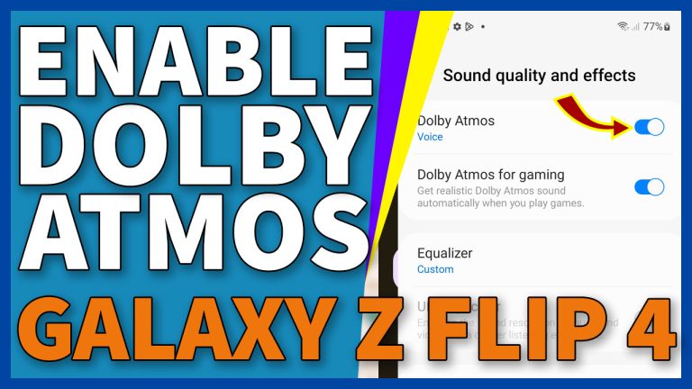 enable dolby atmos galaxy z flip 4 13